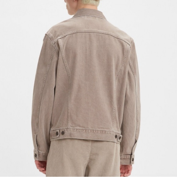 [M]Levi Strauss Brown Vintage Fit Denim Jean Trucker Jacket - Picture 9 of 9